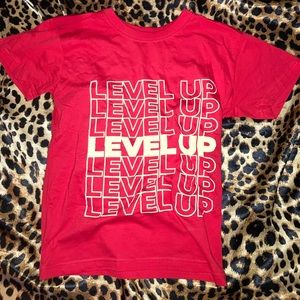 Kids level up red shirt